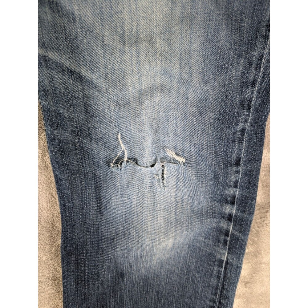 Diesel Zathan Bootcut Jeans Men’s 34x32 Blue Denim Distressed Ripped - Picture 4 of 14